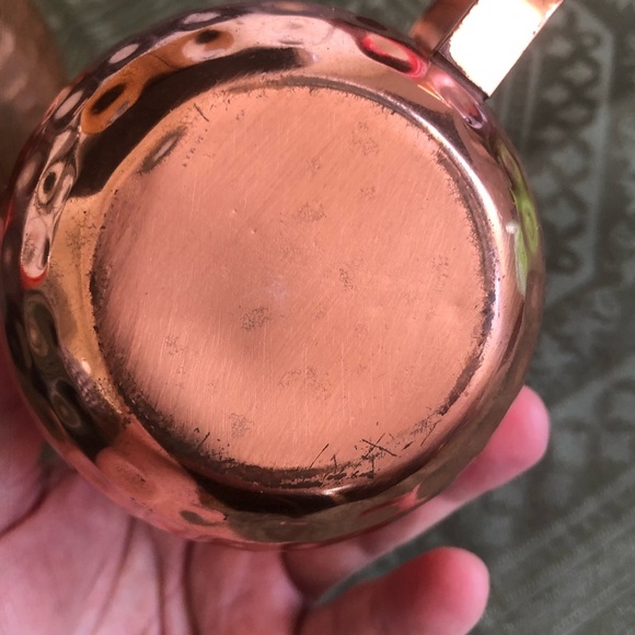 Copper Hammered Mugs for Dining, camping or on the road, a little scuffing - Picture 5 of 9